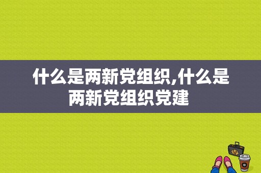 什么是两新党组织,什么是两新党组织党建  第1张