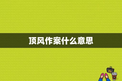 顶风作案什么意思  第1张